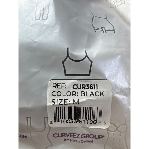 Brand New Curveez Women's Size Medium Black Everyday Shaping Boyshort - Picture 5 of 9